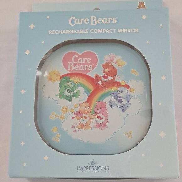 Care Bears Rechargeable  Rainbow Compact Mirror.BNWT/BOX - Picture 1 of 4